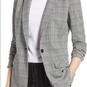 Halogen black and white plaid blazer